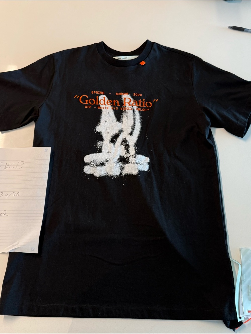 Off-White Slim Fit Cartoon Golden Ratio T-Shirt Black/White